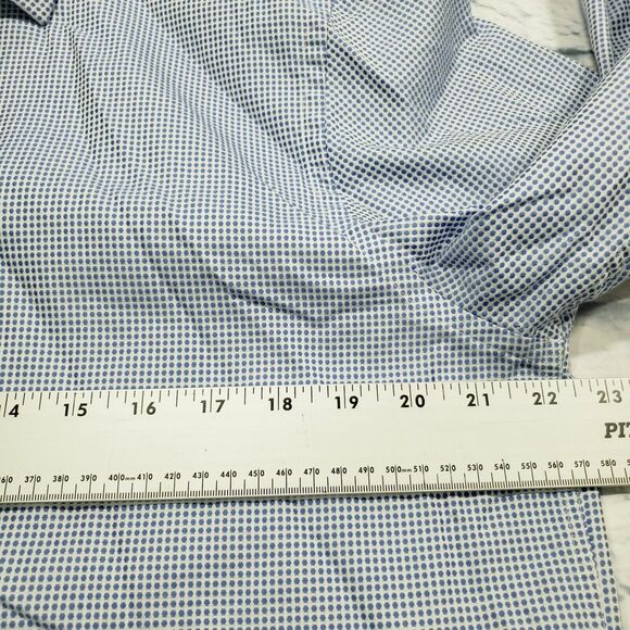 Thomas Pink MENS 16-34.5 Blue Button Up Shirt Long Sleeve Classic Fit Woven - Picture 5 of 14
